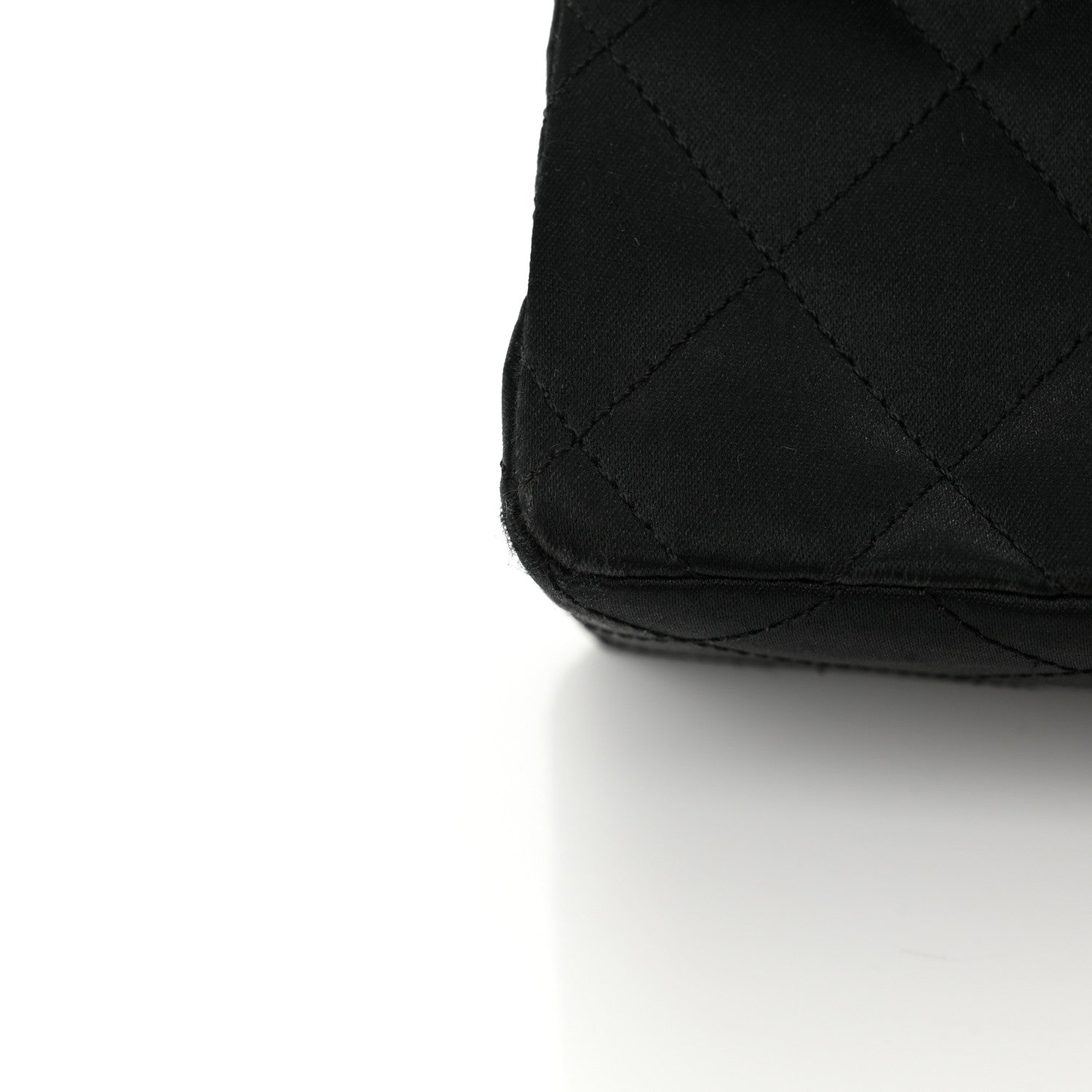 Chanel Satin Quilted Mini Square Flap Black 14 of 16