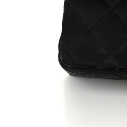 Chanel Satin Quilted Mini Square Flap Black 14 of 16