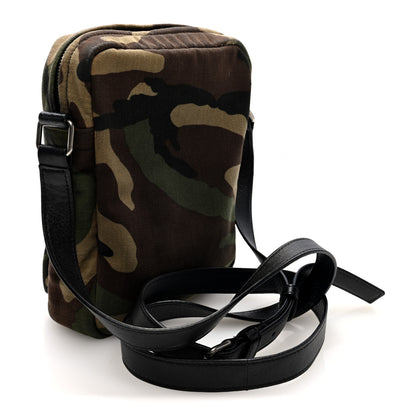 Saint Laurent Canvas Calfskin Camouflage Sid Messenger Bag Green 3 of 10