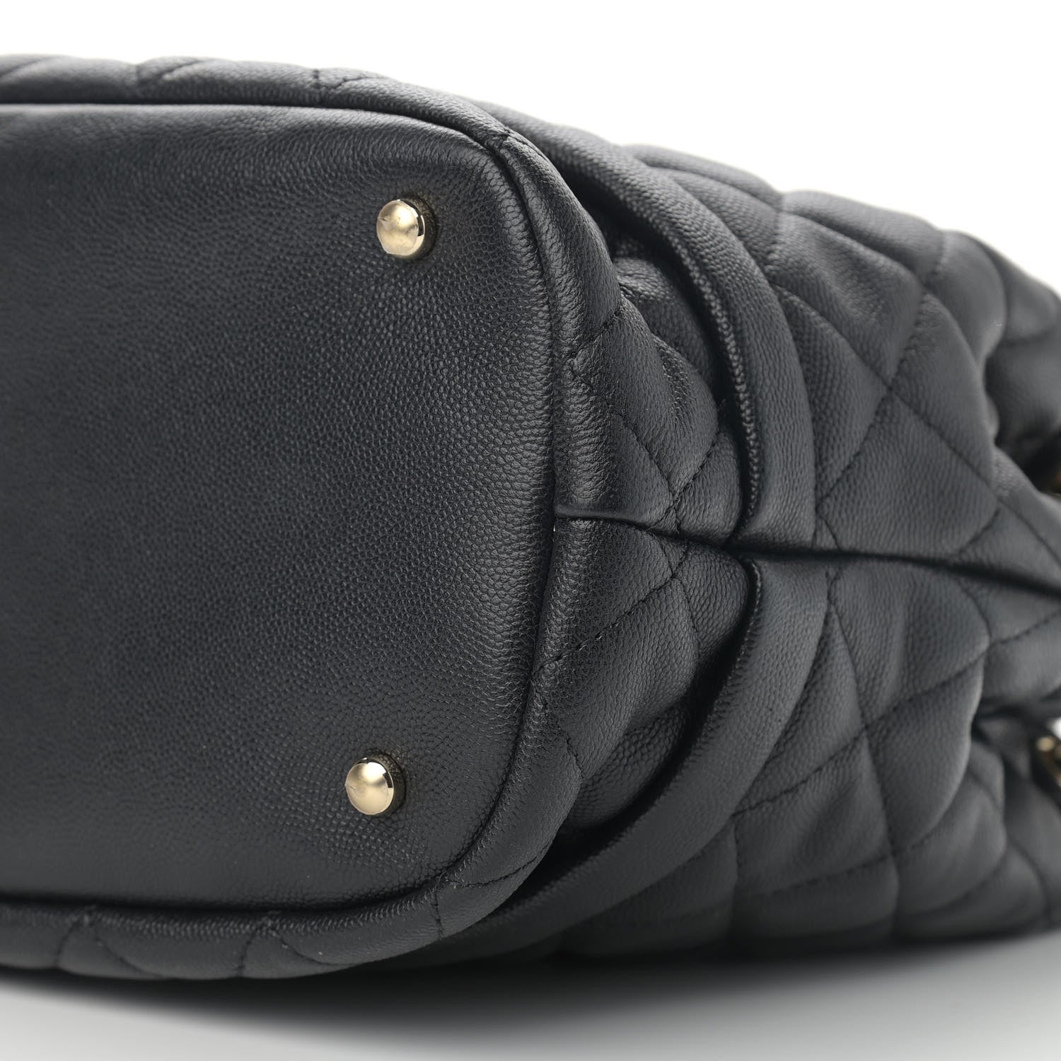Chanel Caviar Quilted Large Rolled Up Bucket Drawstring Bag Black 10 of 10
