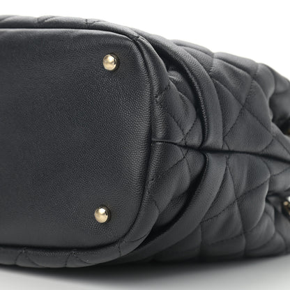 Chanel Caviar Quilted Large Rolled Up Bucket Drawstring Bag Black 10 of 10
