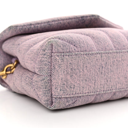 Saint Laurent Denim Y Quilted Monogram Toy Loulou Crossbody Bag Bleached Lilac 9 of 13