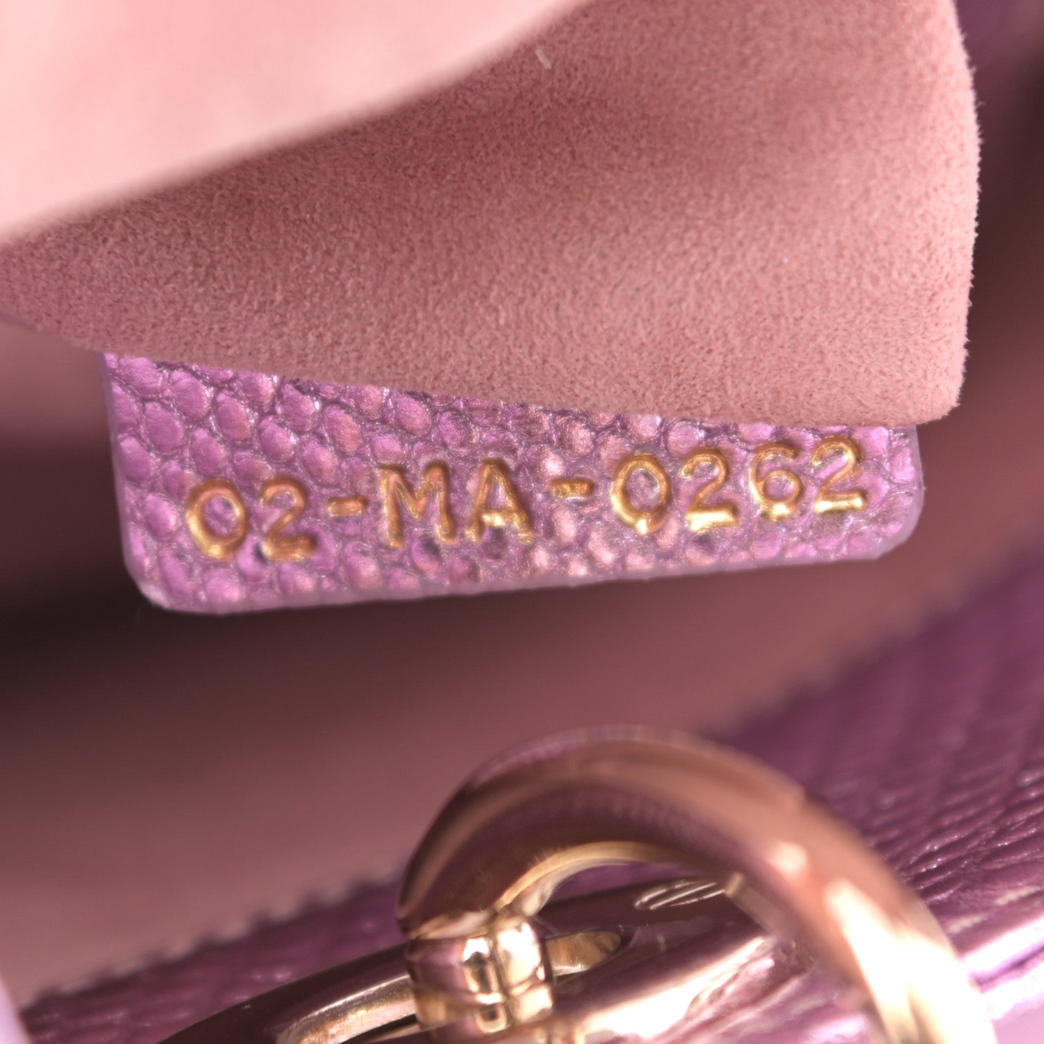 Christian Dior Metallic Snakeskin Mini Lady Dior Pink 6 of 9