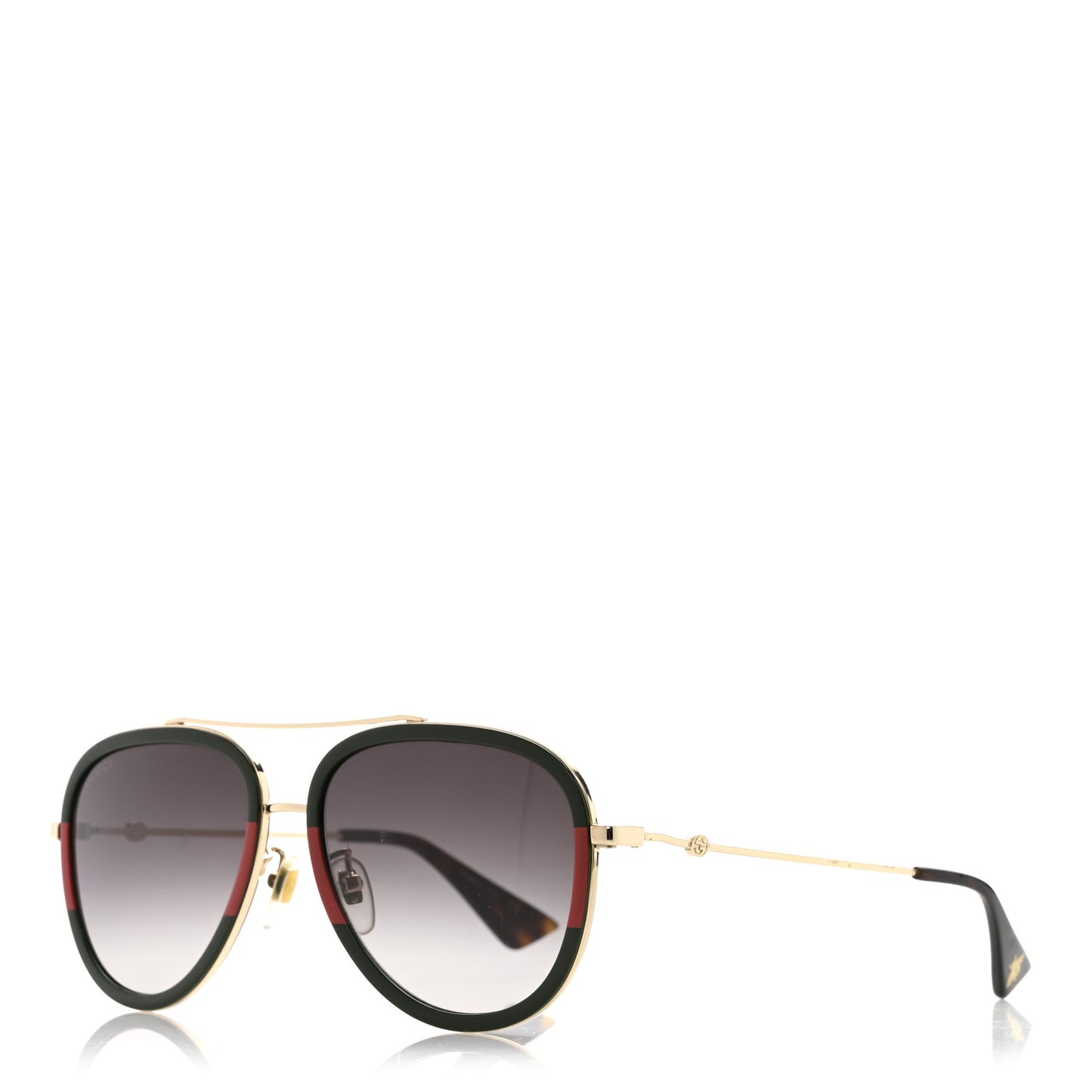 Metal Web Aviator Sunglasses GG0062S Green Red