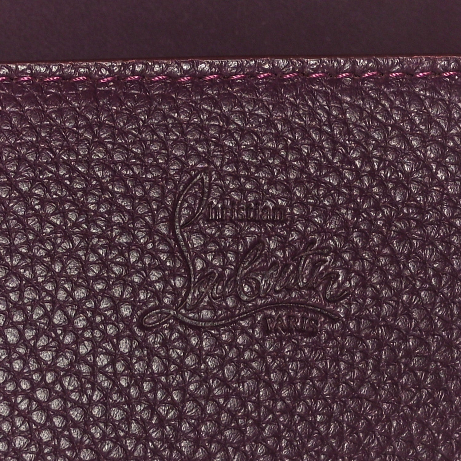Christian Louboutin Calfskin Spikes Loubinthesky Paloma Clutch Merlot 7 of 10