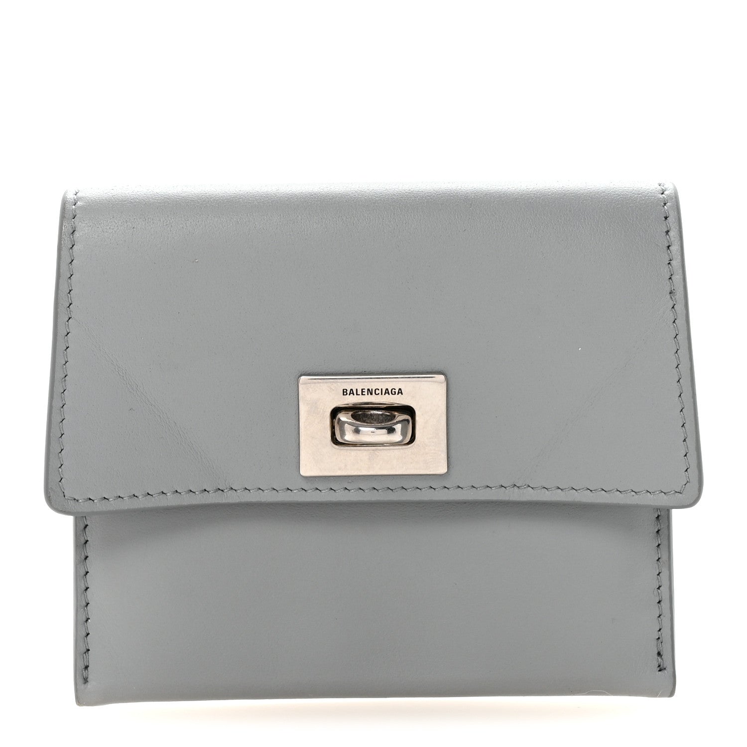 Balenciaga Smooth Calfskin Rodeo Flap Card Holder Cloud Grey 1 of 7