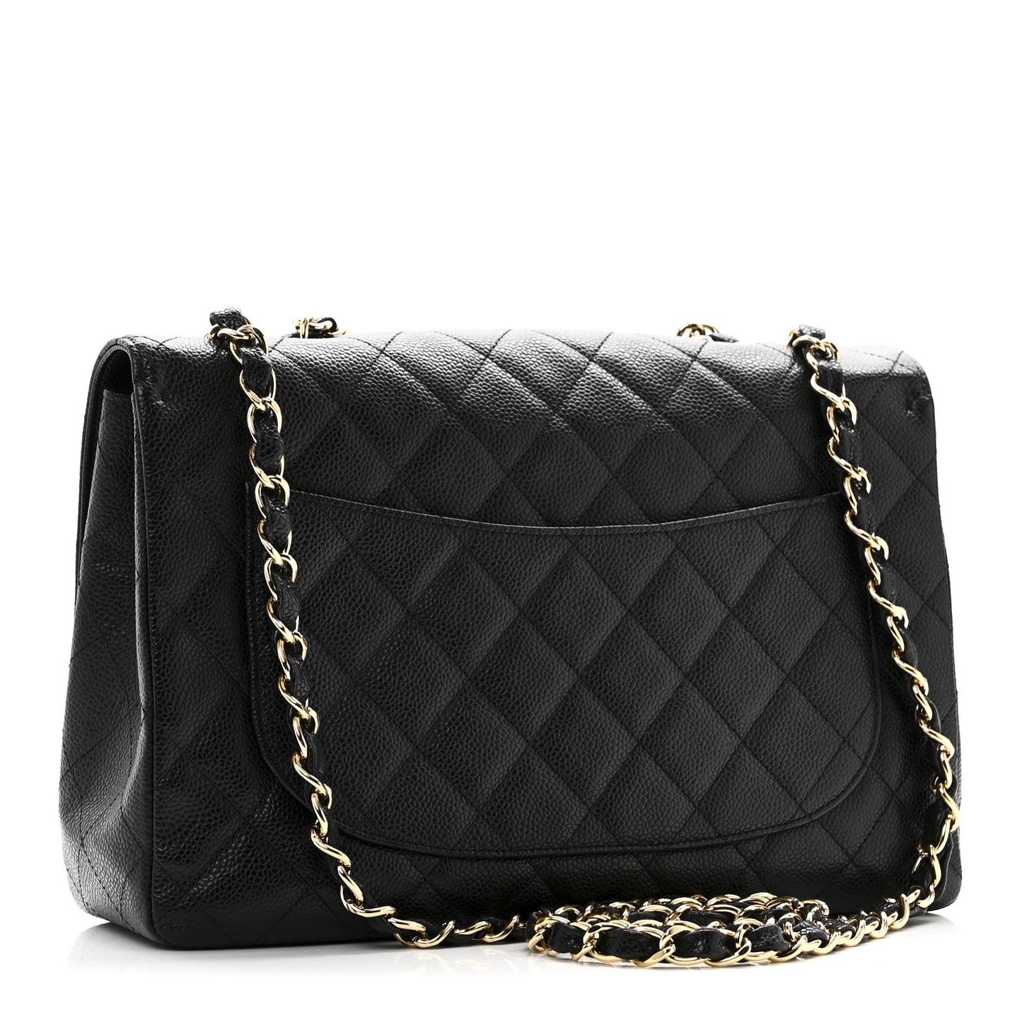 Caviar Quilted Jumbo Single Flap Black
