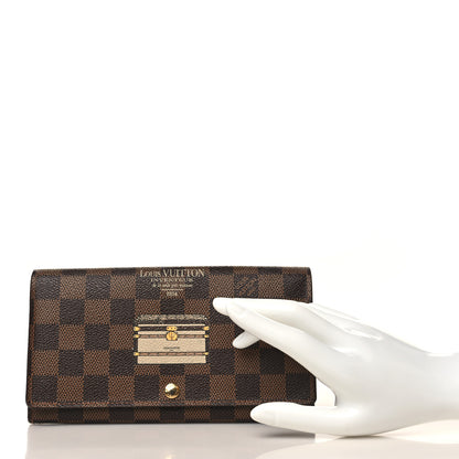 Louis Vuitton Damier Ebene Trunks and Locks Sarah Wallet 2 of 7