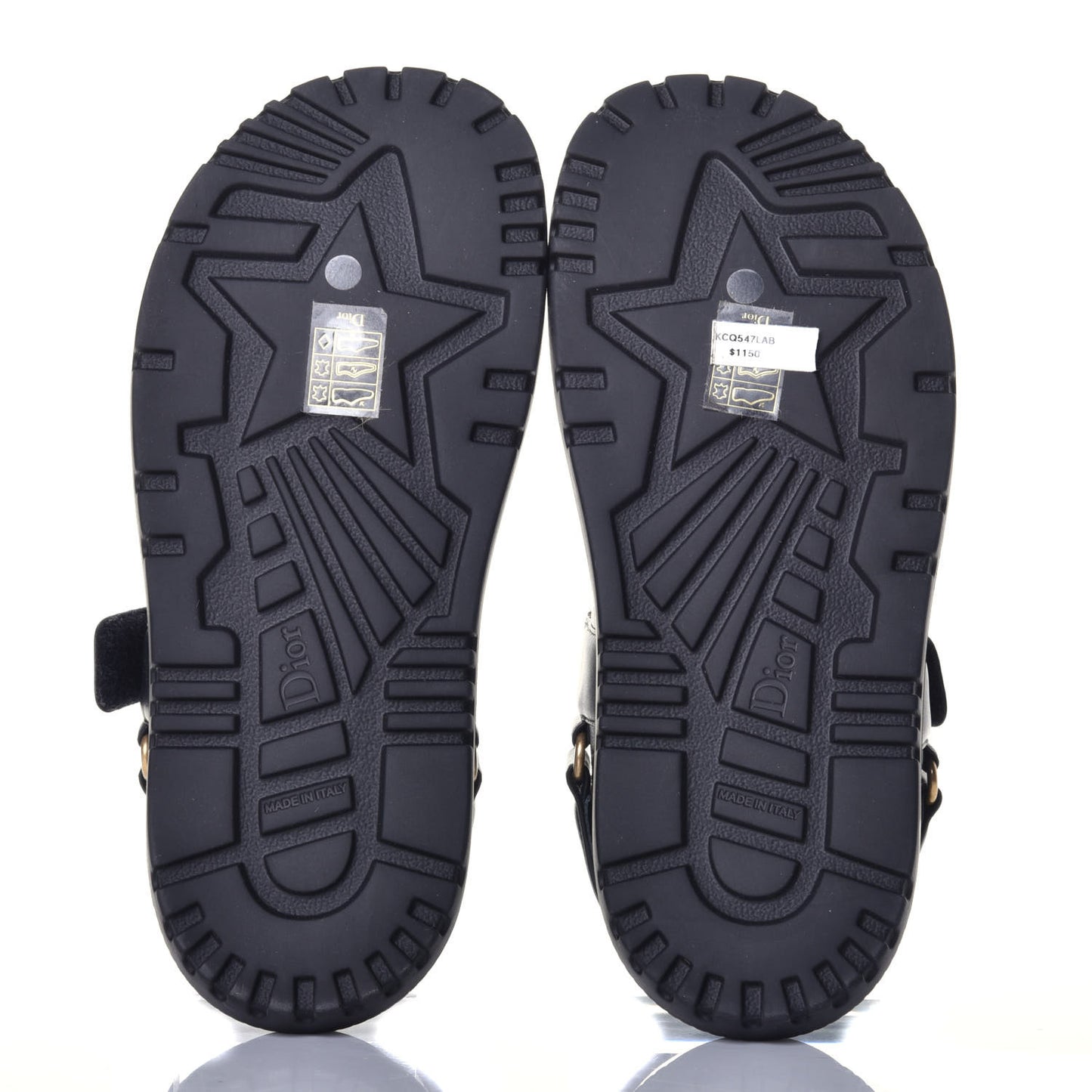 Lambskin Dioract 10mm Sandals 37.5 Black