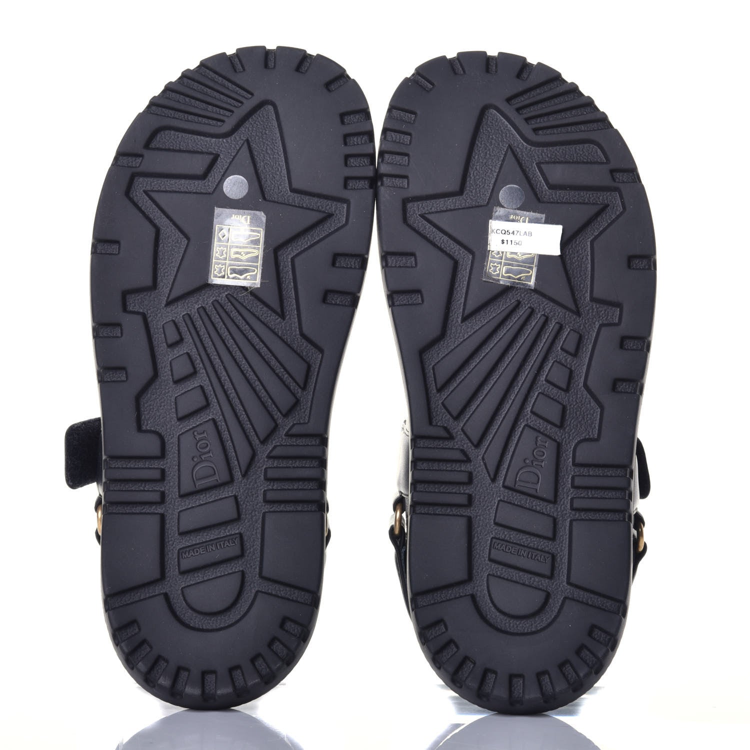 Christian Dior Lambskin Dioract 10mm Sandals 37.5 Black 5 of 8