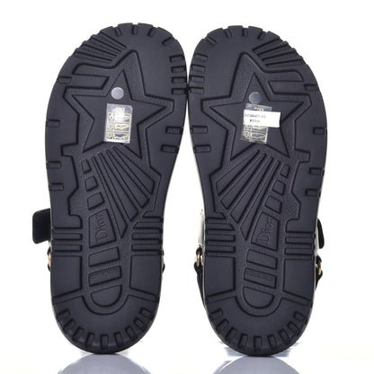 Christian Dior Lambskin Dioract 10mm Sandals 37.5 Black 5 of 8