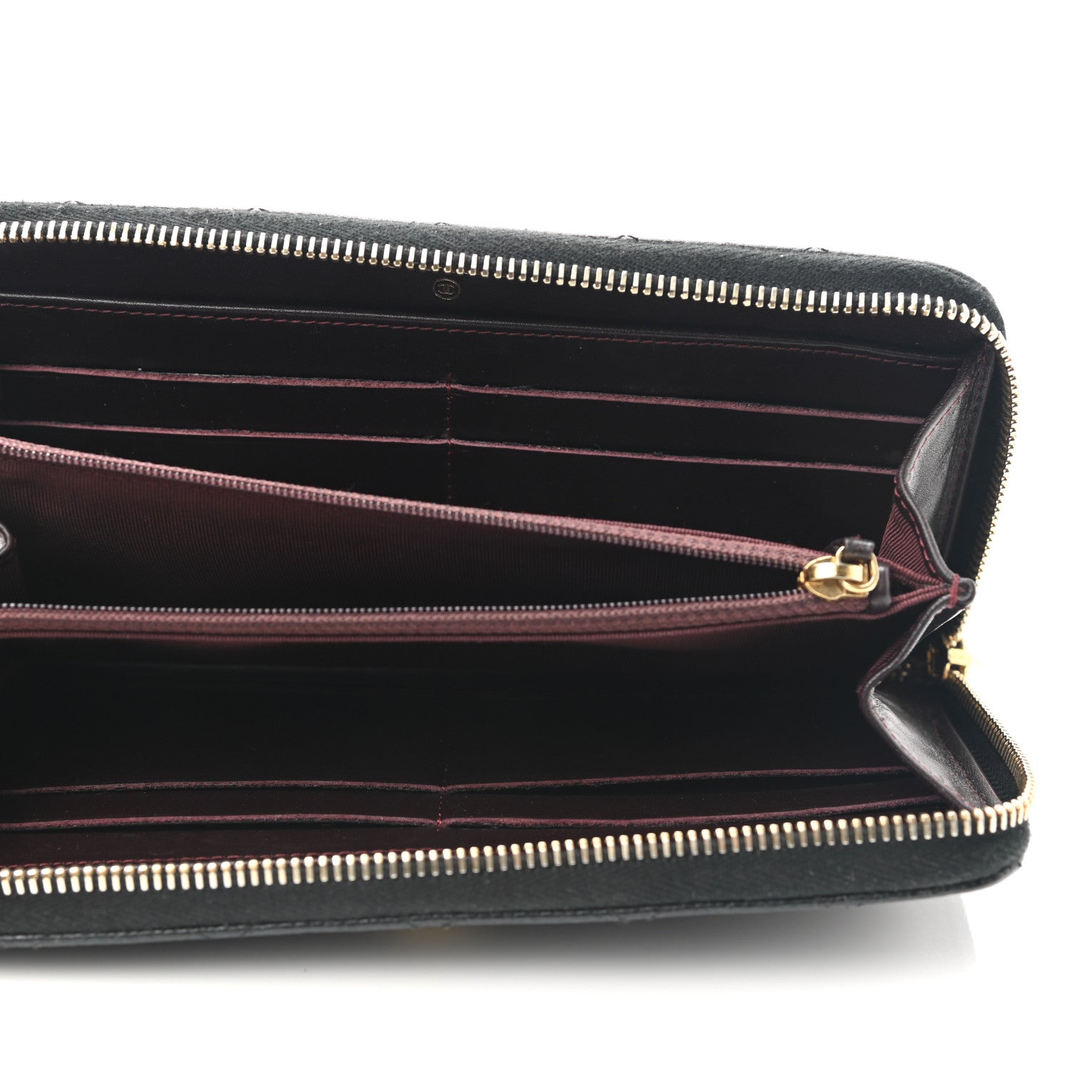 Chanel Caviar Quilted Large Gusset Zip Around Wallet Black 5 of 10