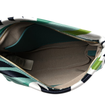 Burberry Prorsum Grained Calfskin Print Pouch Lawn Green Aqua Green 5 of 12