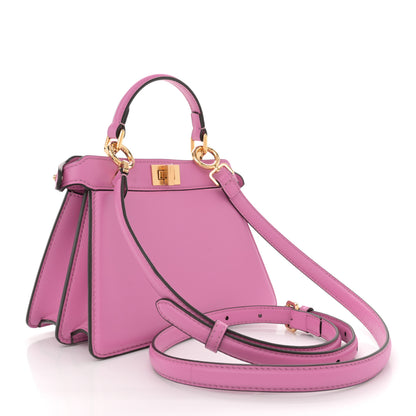 Fendi Shiny Nappa Petite Peekaboo I SEE U Satchel Rosa 3 of 11