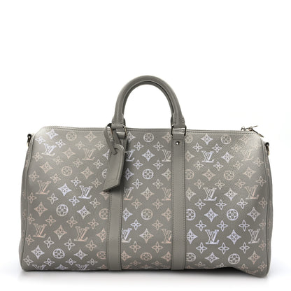 Louis Vuitton Mahina Flight Mode Keepall Bandouliere 45 Gray 1 of 10