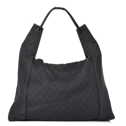 Gucci Denim Monogram Hobo Black 1 of 25