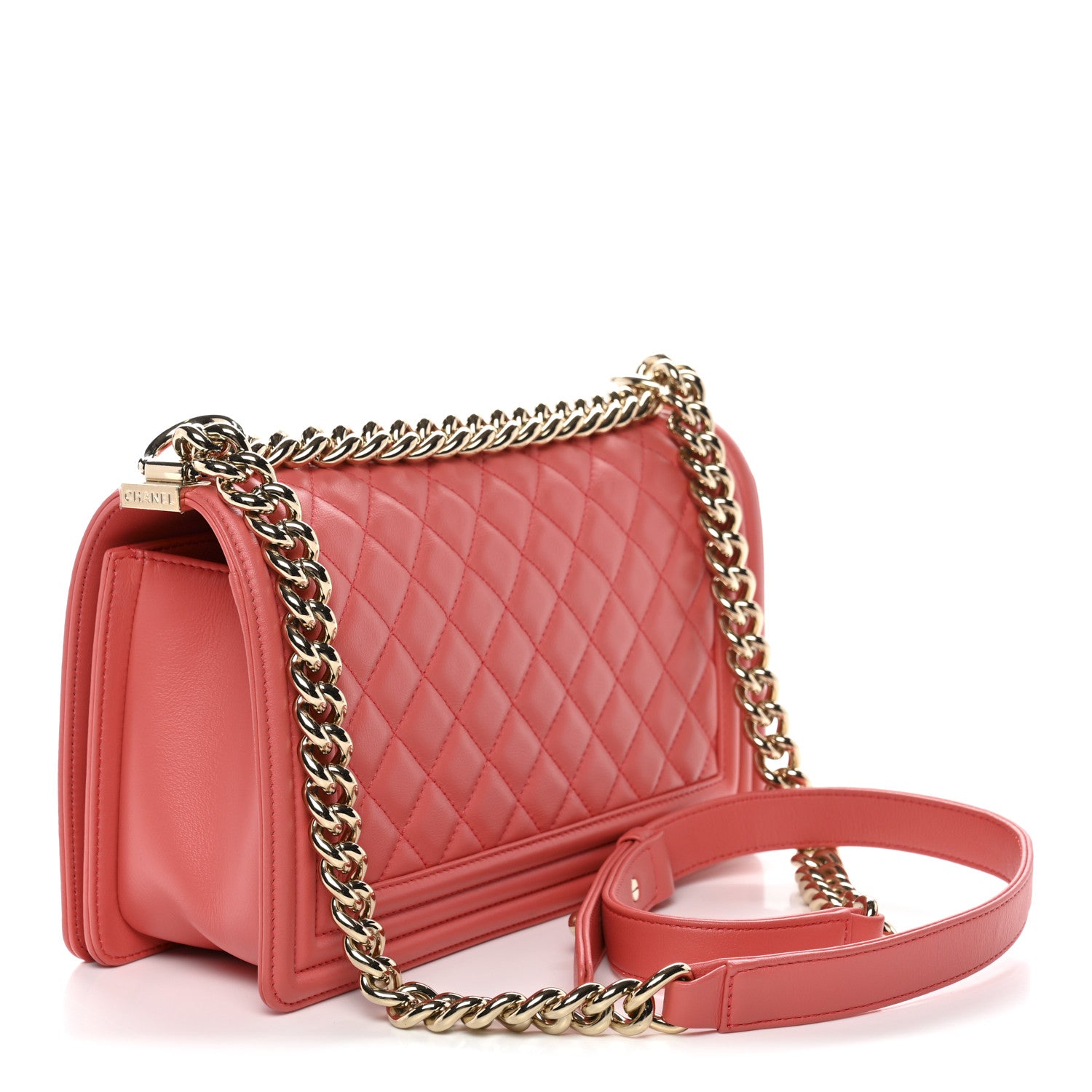 Chanel Calfskin Quilted Medium Boy Flap Coral 3 of 10
