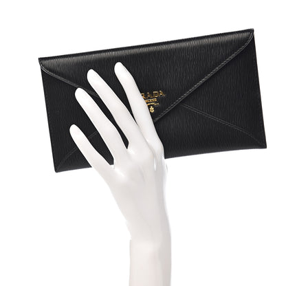 Prada Vitello Move Envelope Wallet Black 2 of 8