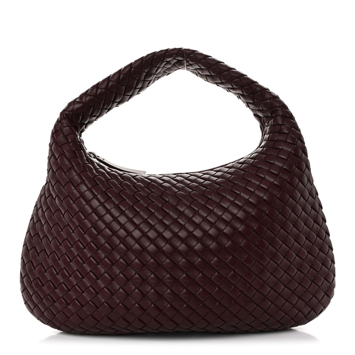 Lambskin Intrecciato Medium Padded Veneta Deep Mahogany