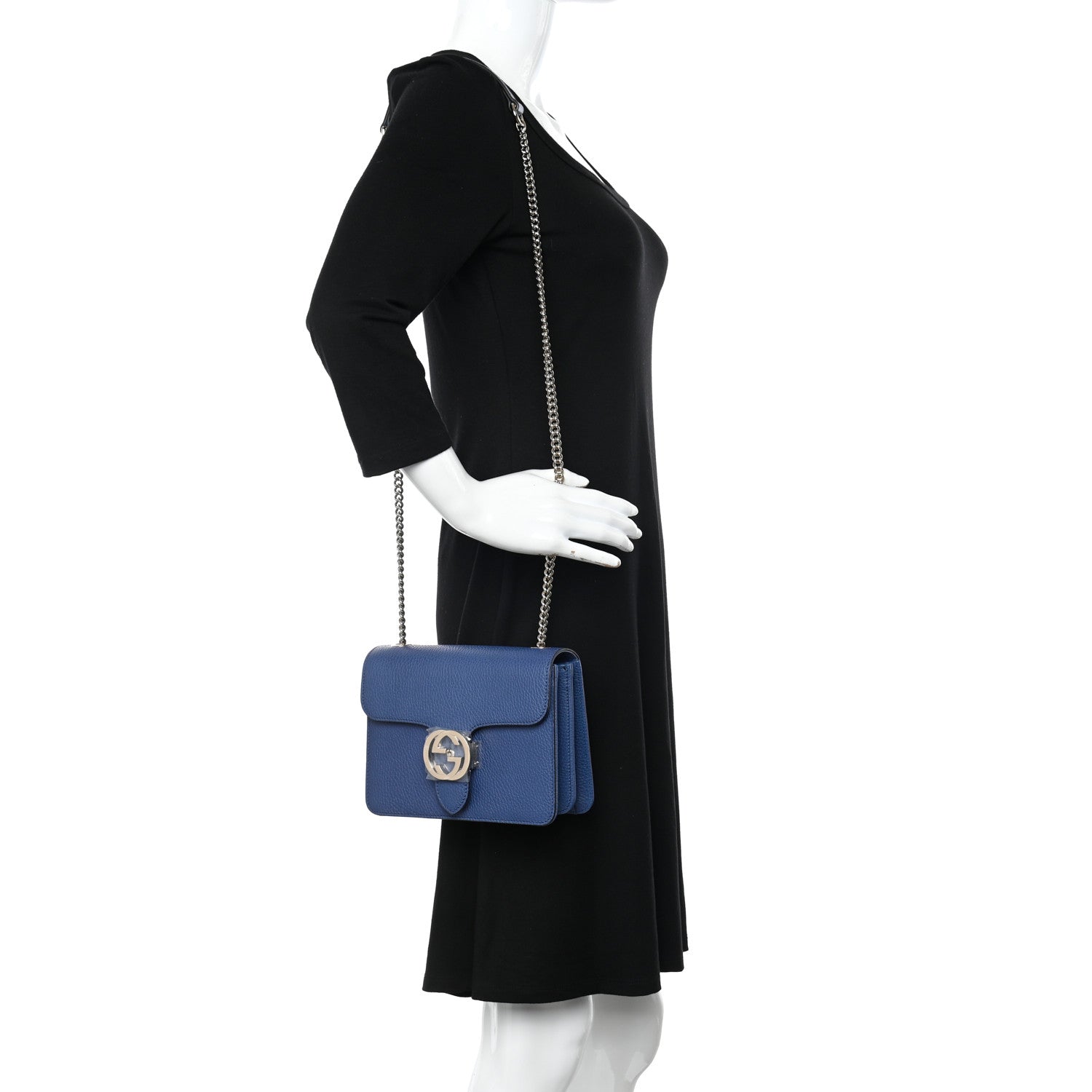 Gucci Dollar Calfskin Small Interlocking G Shoulder Bag Caspian 2 of 9