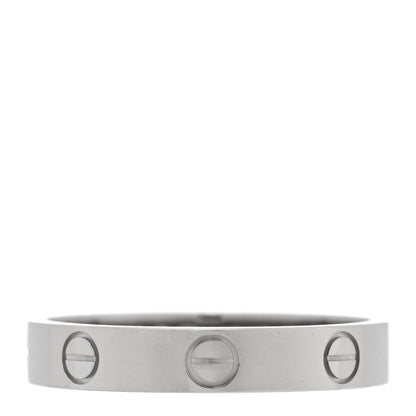 Cartier 18K White Gold 3.5mm LOVE Wedding Band Ring 57 8 3 of 6