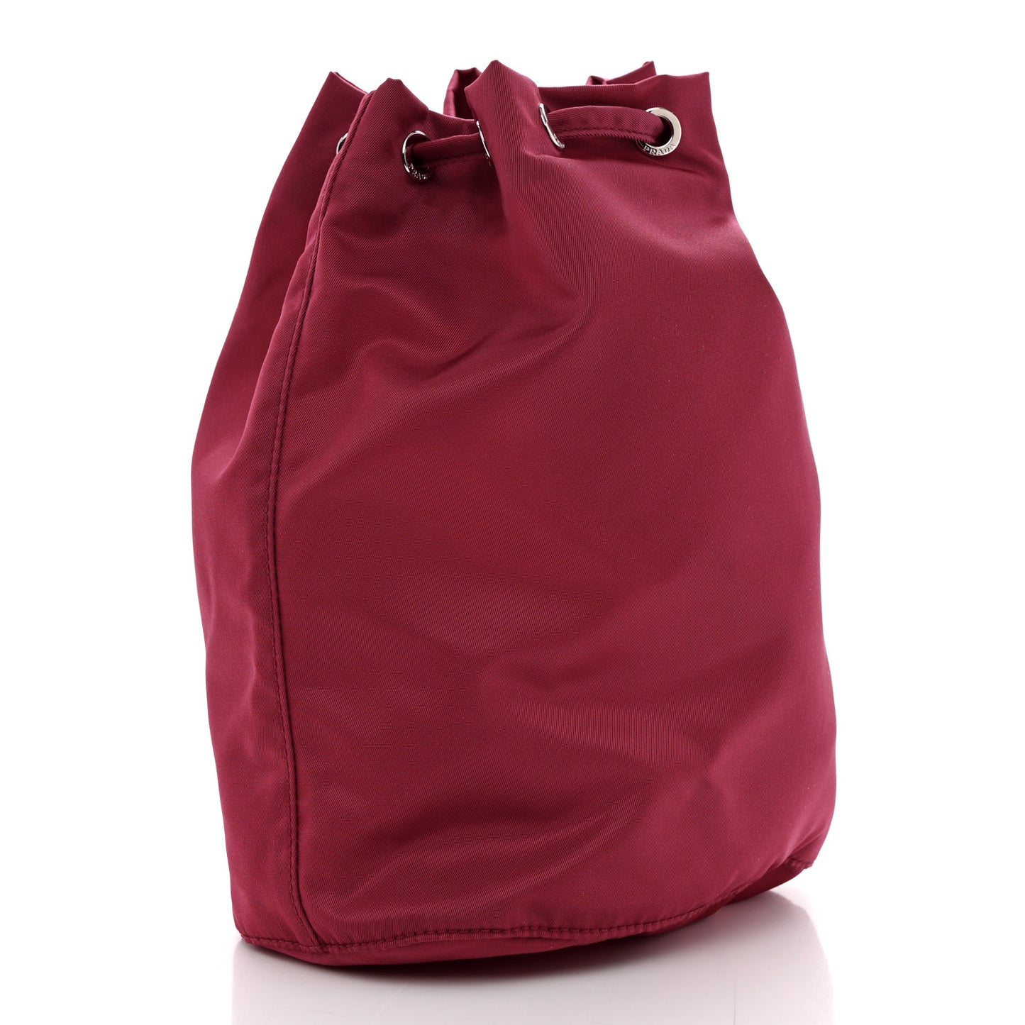 Saffiano Tessuto Nylon Vela Bucket Wristlet