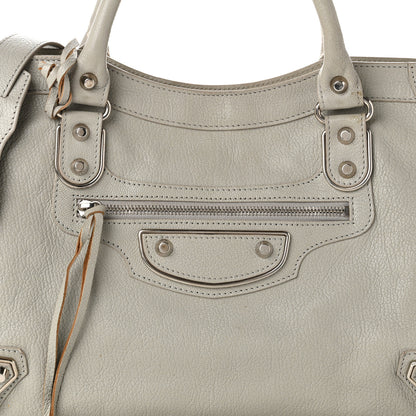 Balenciaga Chevre Silver Metallic Edge Hardware City Gris Glace 9 of 14
