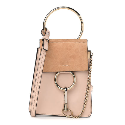 Chloe Suede Calfskin Mini Faye Bracelet Bag Cement Pink 1 of 13