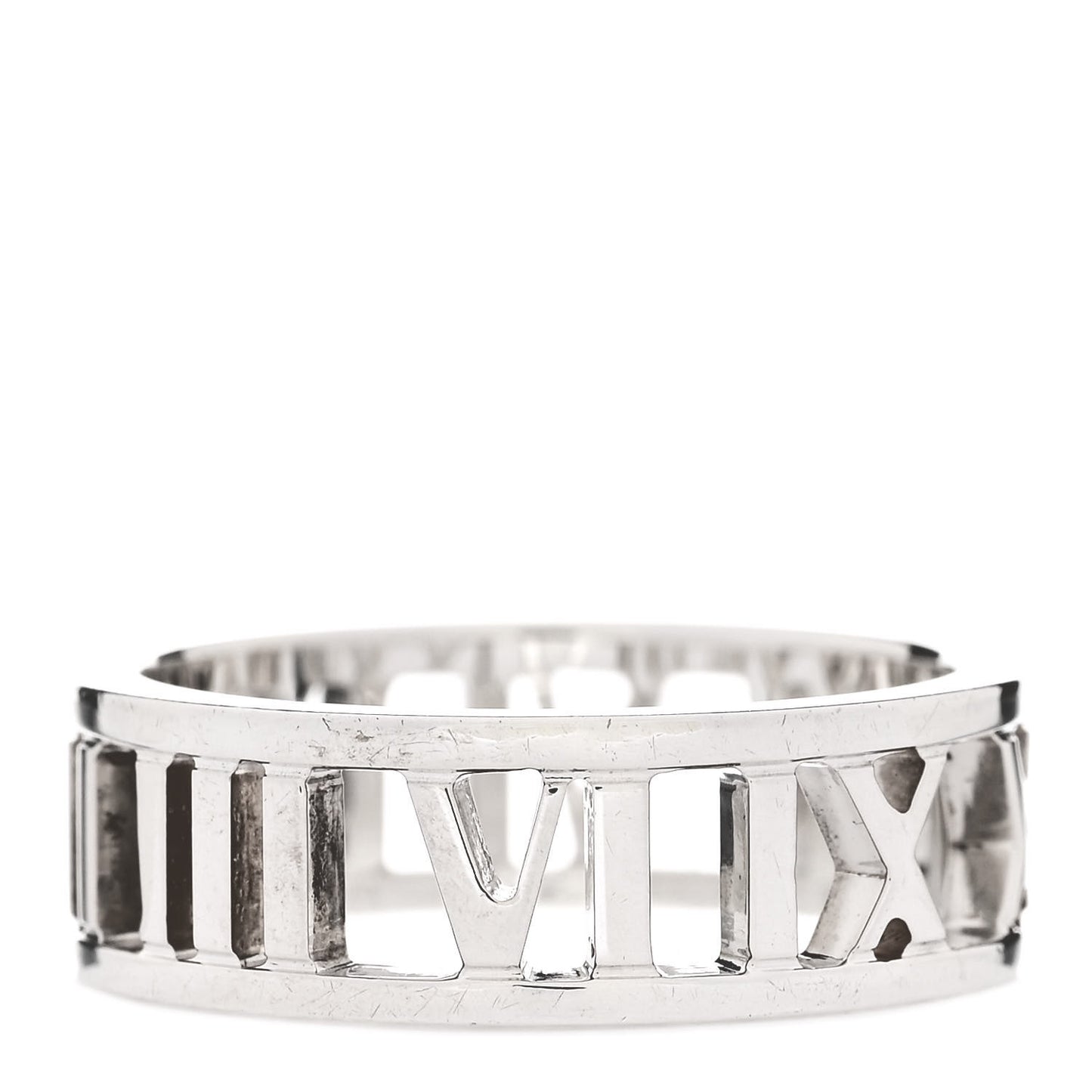 Sterling Silver Wide Atlas Open Ring 56 7.5