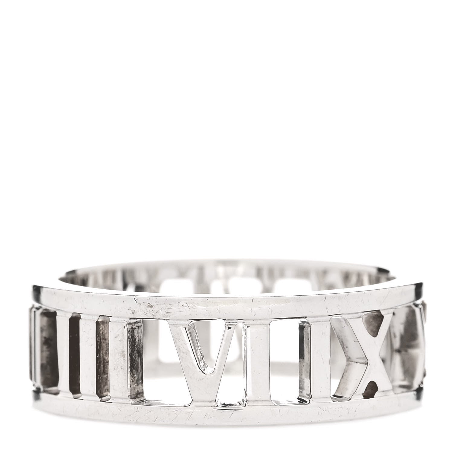 Tiffany Sterling Silver Wide Atlas Open Ring 56 7.5 1 of 4