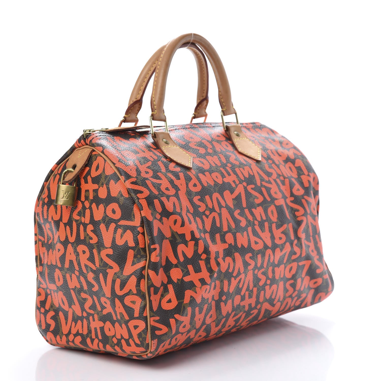 Louis Vuitton Monogram Graffiti Speedy 30 Orange 3 of 12