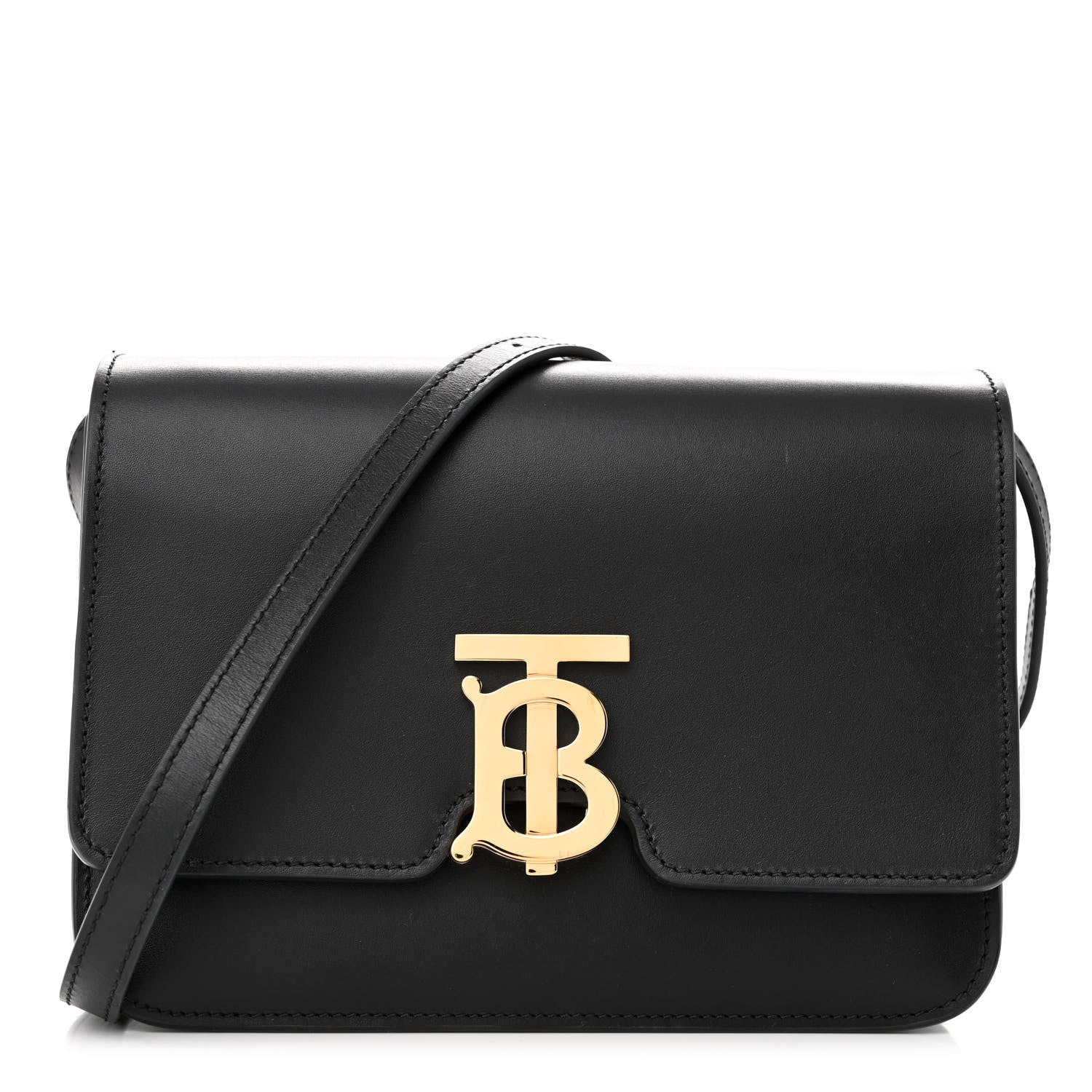Burberry Calfskin Medium TB Bag Black 1 of 10