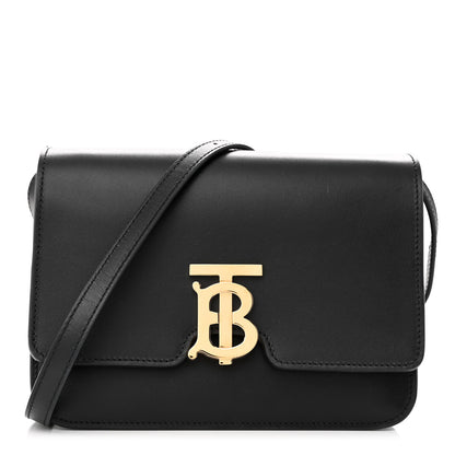 Burberry Calfskin Medium TB Bag Black 1 of 10