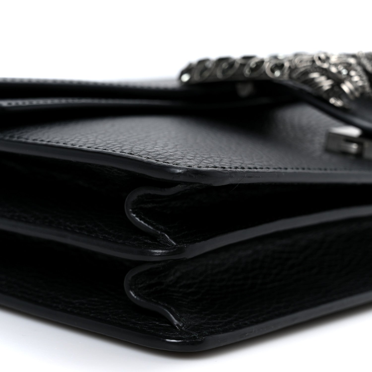 Gucci Pebbled Calfskin Small Dionysus Shoulder Bag Black 10 of 11