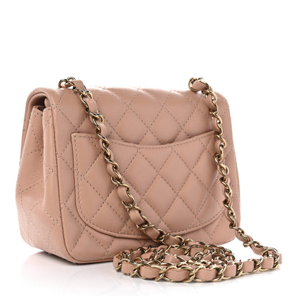 Chanel Lambskin Quilted Mini Square Flap Beige 3 of 11