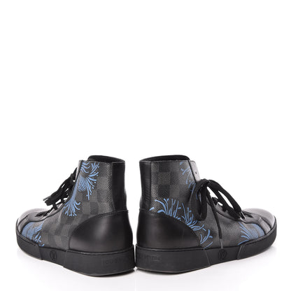 Louis Vuitton Damier Graphite Rope High Top Sneakers 6.5 Blue 5 of 12