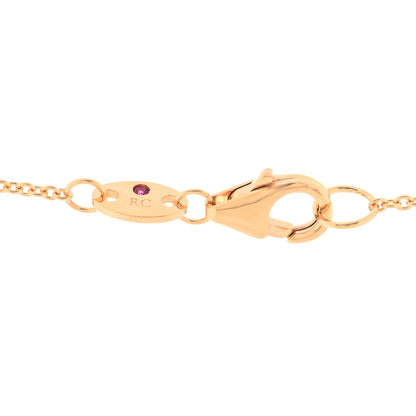 Roberto Coin 18K Rose Gold Diamond Disc Station Necklace 3 of 3