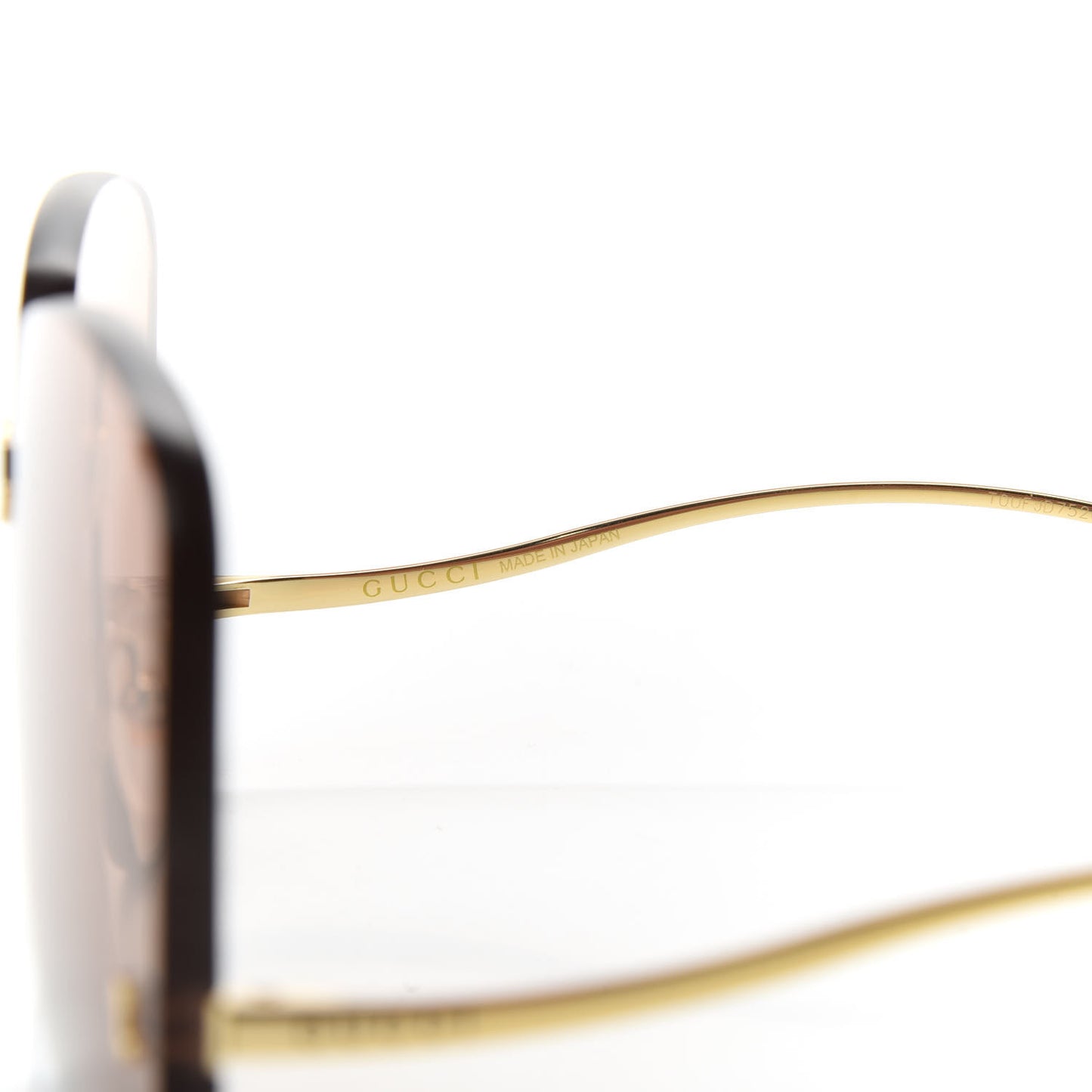 Rimless Sunglasses GG0355S Gold Flash Pink
