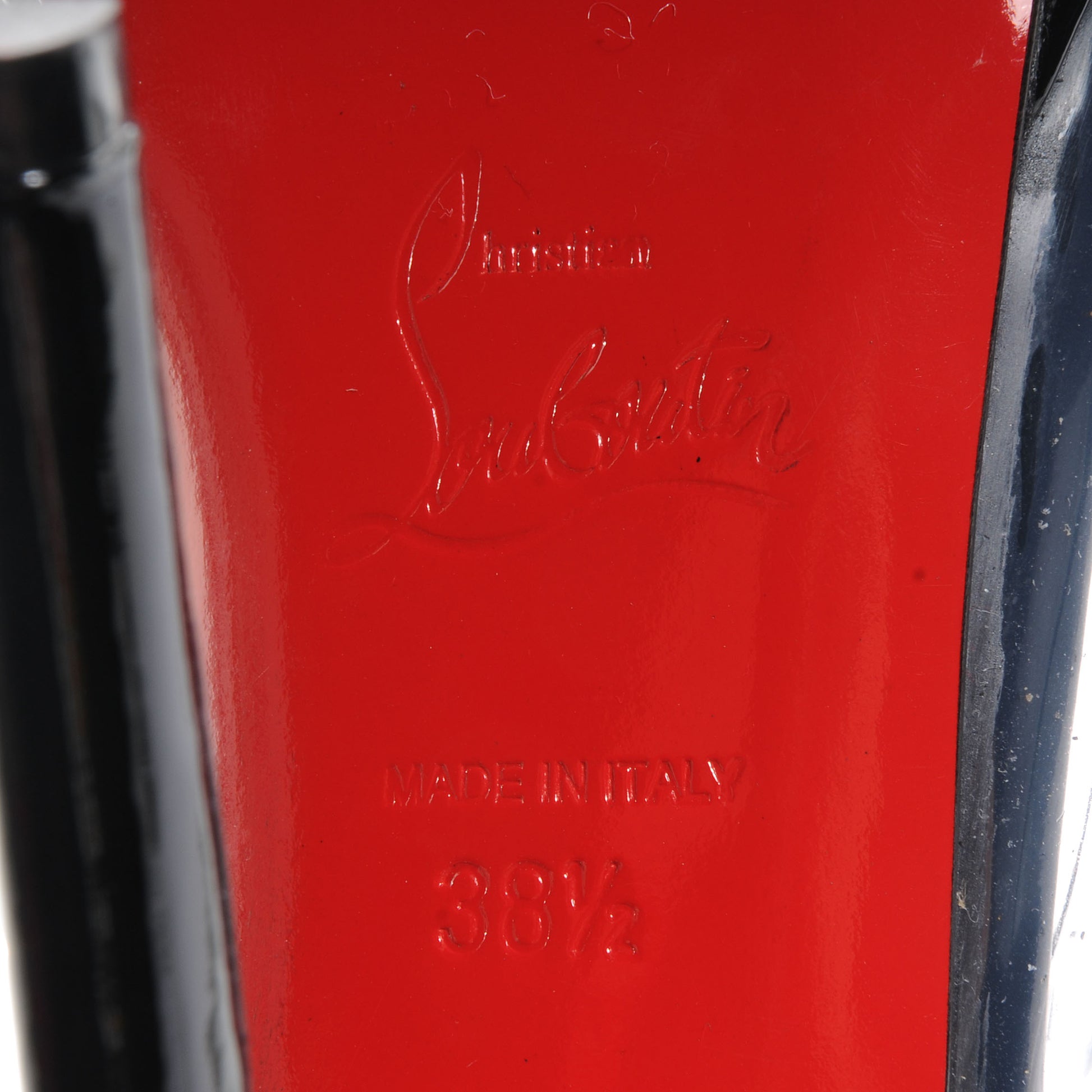 Christian Louboutin PVC Patent Aqua Ronda 120 Sandals 38.5 Transparent Black 6 of 7