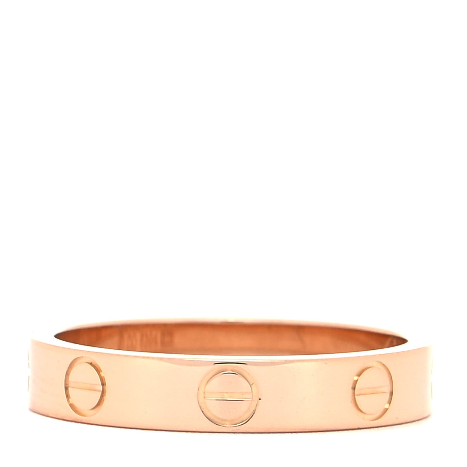 Cartier 18K Pink Gold 3.5mm LOVE Wedding Band Ring 54 6.75 3 of 4