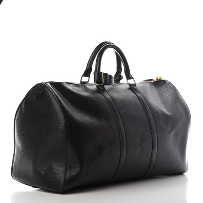Louis Vuitton Epi Keepall 50 Black 3 of 12