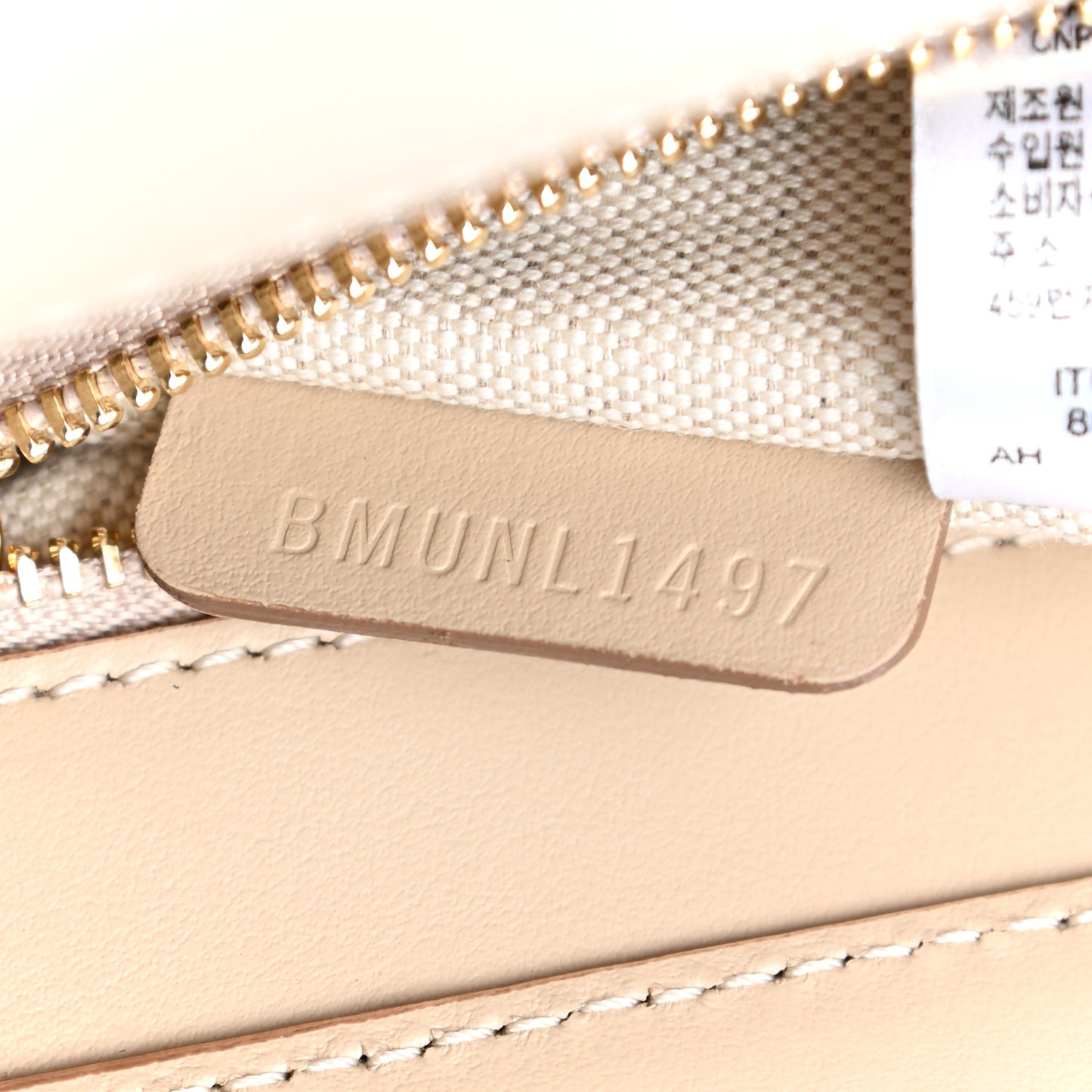 Smooth Calfskin Canvas Check Mini Pocket Bag Dusty Sand Soft Fawn