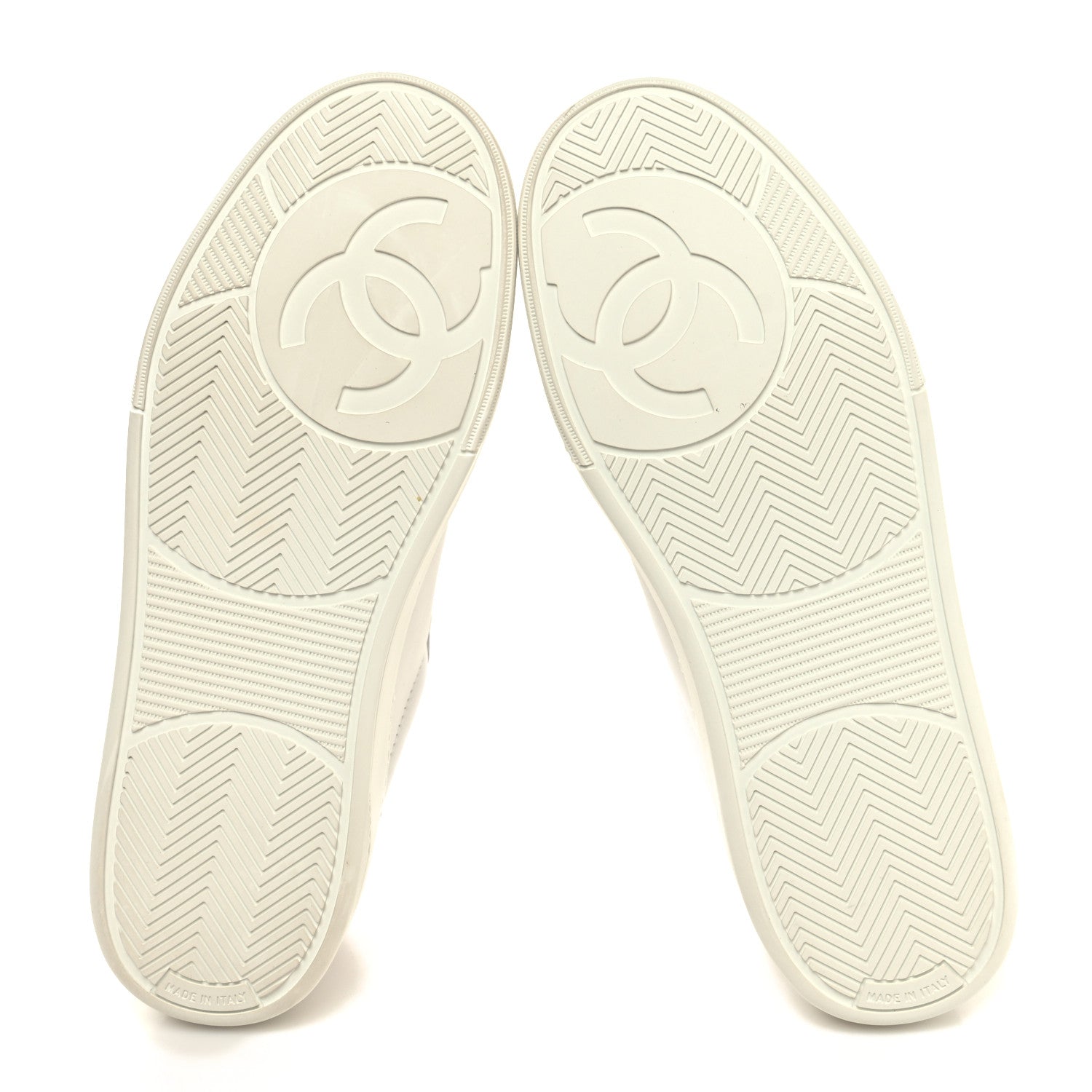 Chanel Calfskin Womens CC Logo Sneakers 39.5 White 5 of 9