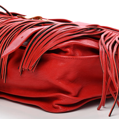 Proenza Schouler Lambskin Fringe Medium PS1 Satchel Red 9 of 9