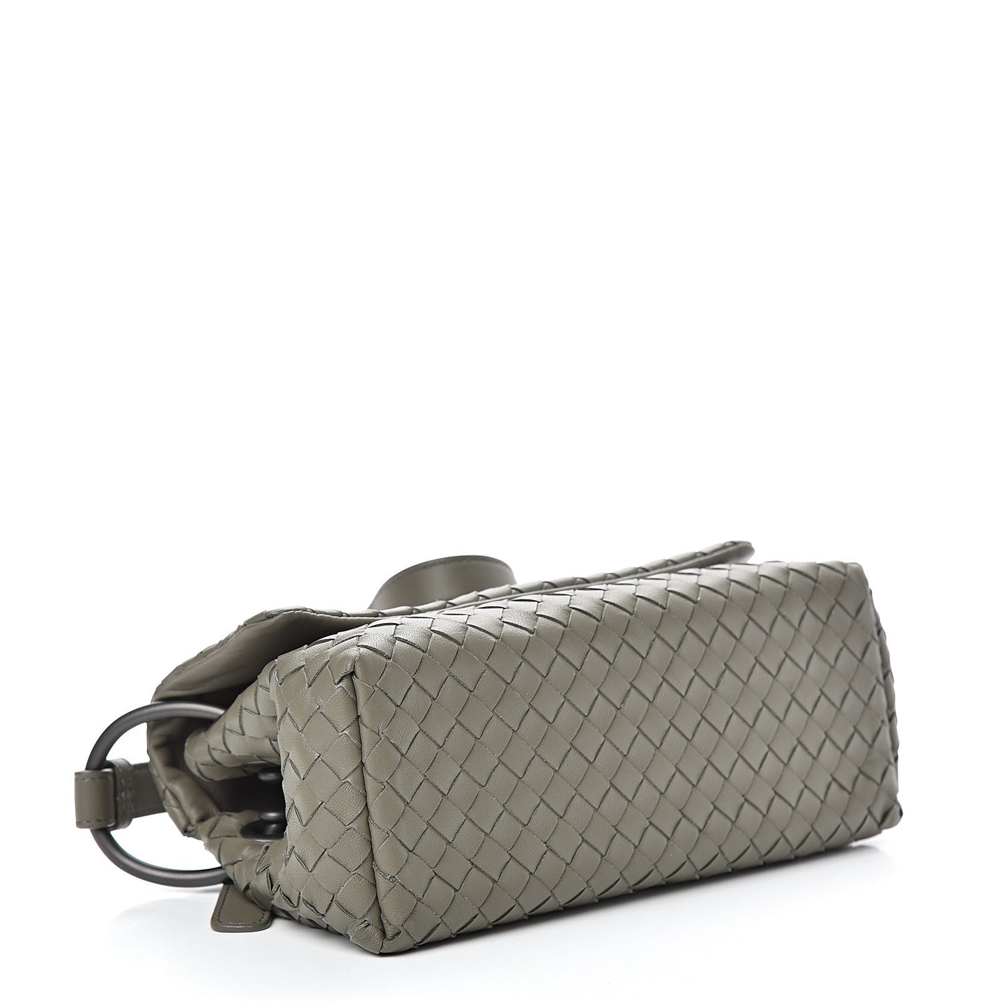 Nappa Intrecciato Flap Crossbody Grey