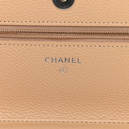 Chanel Caviar Quilted Wallet On Chain WOC Beige 5 of 11