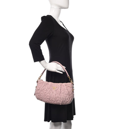 Prada Nappa Stitches Shoulder Bag Petalo 2 of 9