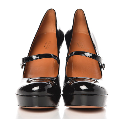 Gucci Vernice Crystal Betty Mary Jane Platform Pumps 38.5 Black 2 of 10