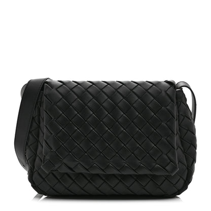 Bottega Veneta Nappa Intrecciato Small Cobble Messenger Bag Black 1 of 11