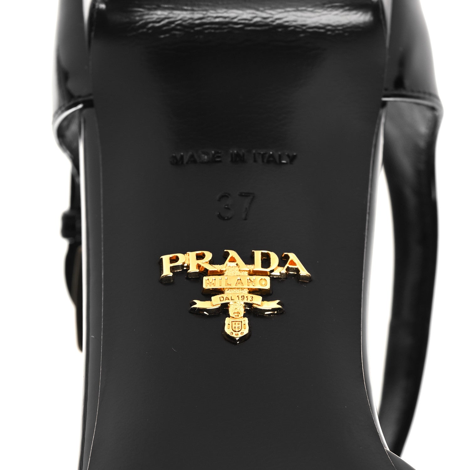 Prada Patent Triangle Squared Toe 35mm Pumps 37 Black 7 of 9